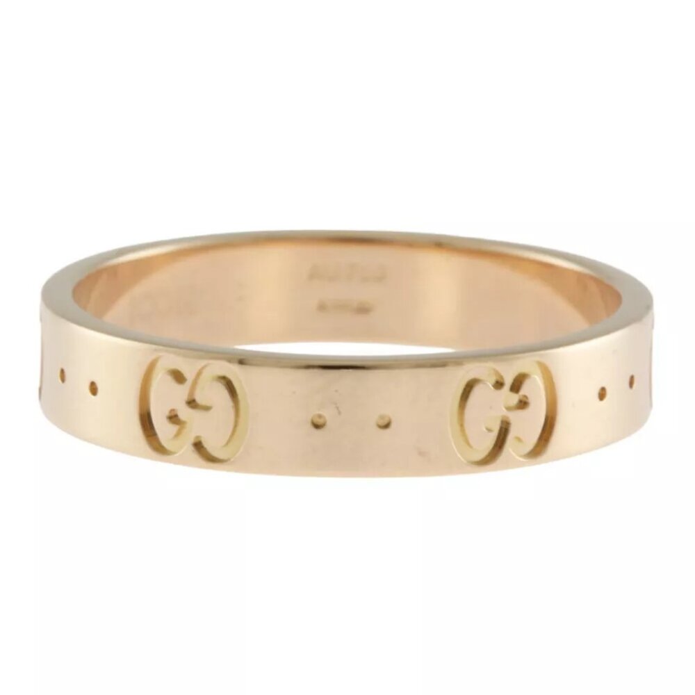 GUCCI Ring US 7 3/4 EU56 K18 Pink Gold icon used - Picture 6 of 8